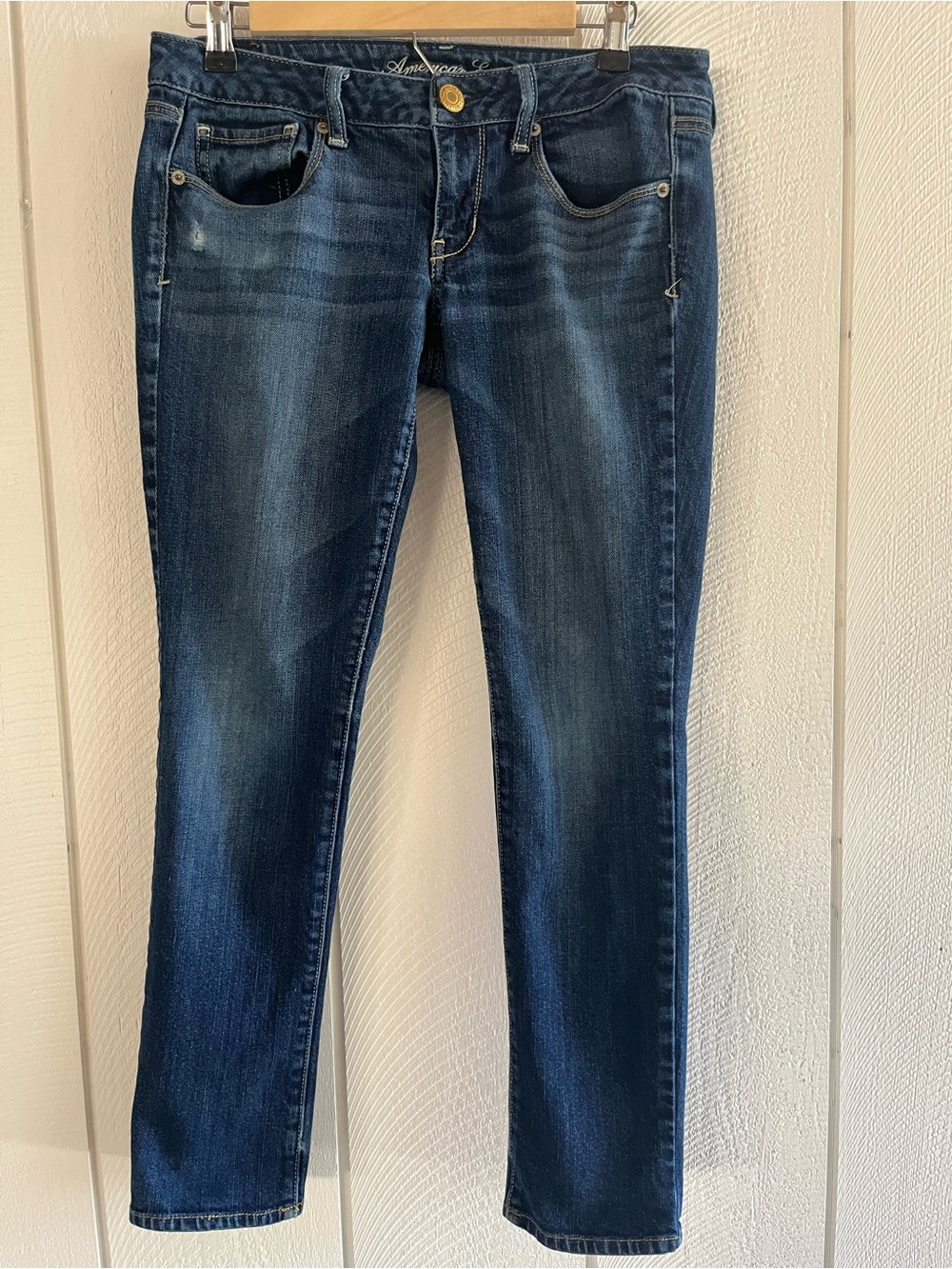 American Eagle Medium Wash Skinny Jeans 6 Short